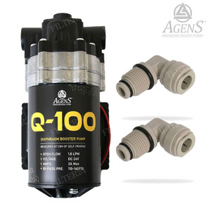 아겐스 부스터펌프 Q-100 DC24V 분당 1.8L/커넥터포함 [석션 자흡가능]