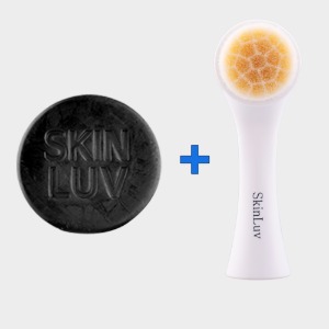 스킨럽 비타민 수제 클렌징 숯비누 100g+듀얼 모공 브러쉬
